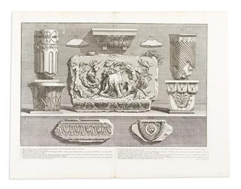 (ROMAN ANTIQUITY.) Giovanni Battista Piranesi. Group of 3 large double-page etched plates from Trofeo di Ottaviano Augusto.